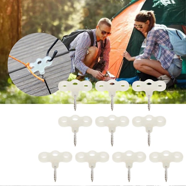 10 stk. Teltplugger for Camping, Selvlysende Spiral Skru Teltstaker