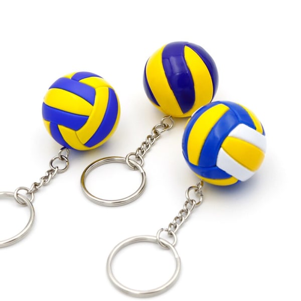 Volleyboll nyckelring hänge Fotboll Beach Ball Basket nyckelring kedja 20
