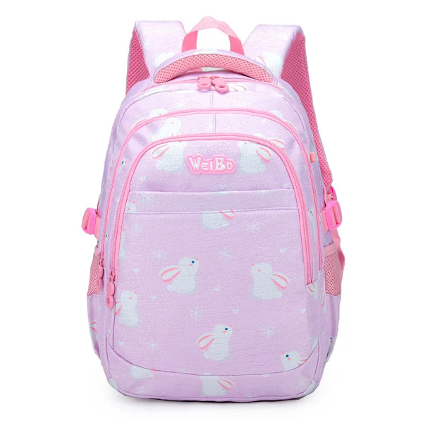Söta skolryggsäckar för barn Kawaii Barn Flickor Skolväskor Lättviktiga Grundskoleelever Skolväskor Handväskor och Pennfodral Set Purple