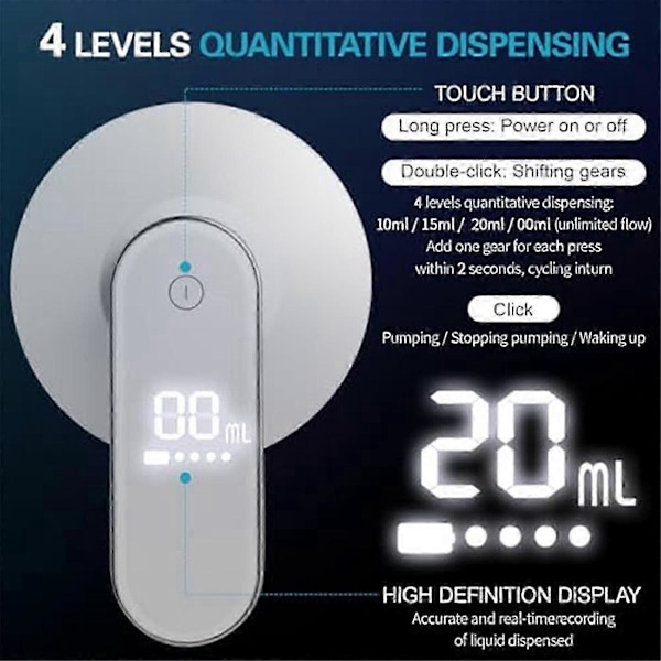 Automatisk mundskyl dispenser, genopladelig bærbar mundskyl dispenser pumpe beholder flaske 280 ml/9,47 oz