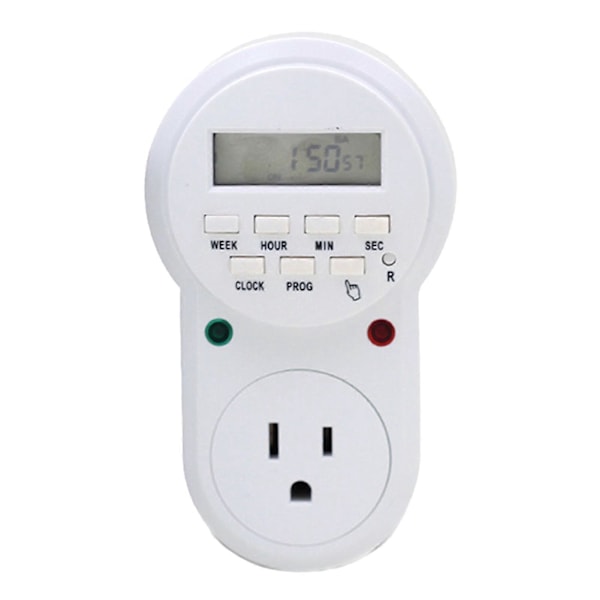 110V US Elektronisk Timer Stikdåse, 7 Dages Cyklisk Stikdåse med UV Timer