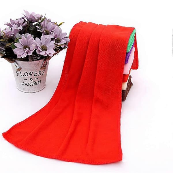 Microfiber Towel 30 cm Scratch-Resistant Fast Cleaning Cloth rosa