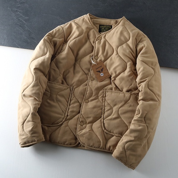 Herr Vinter Bomull Ny Tvätt Japansk Harajuku Trend Att Göra Gammal Retro Ins Dubbelsidig Persikopälsjacka Army Green M