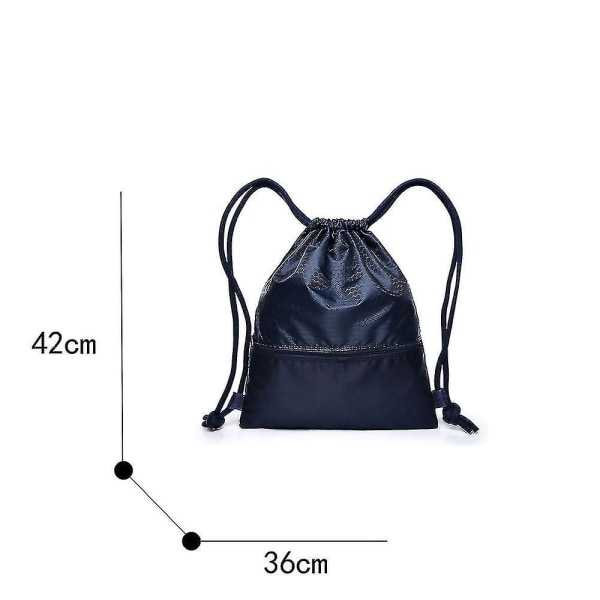 Kiristysnyörillinen koripalloreppu ulkokäyttöön, tanssilaukku, koululaukku dark blue