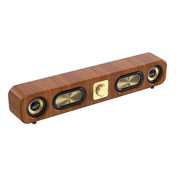 Træ Bluetooth Højttalere Bærbar Soundbar HiFi Stereo Kort Hjemmecomputer Desktop Trådløs Lyd FM Radio Subwoofer