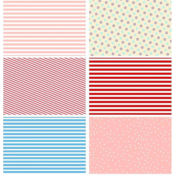 10 ark Polka Dot Stripe Födelsedagspresentpapper Färgglada presentpapper