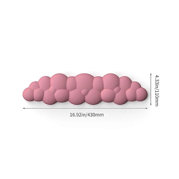Cloud Tastatur Håndledsstøtte Blødt Læder Memory Foam Håndledsstøtte Pude for Nem Skrivning og Smertelindring