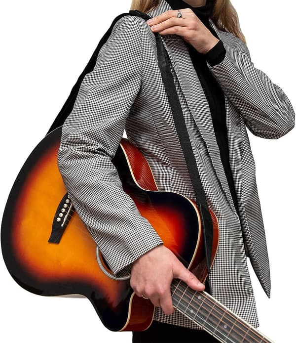 Gitarrem Nylonband för Akustiska Gitarrer - Grå, Klassisk, Elgitarr och Bas