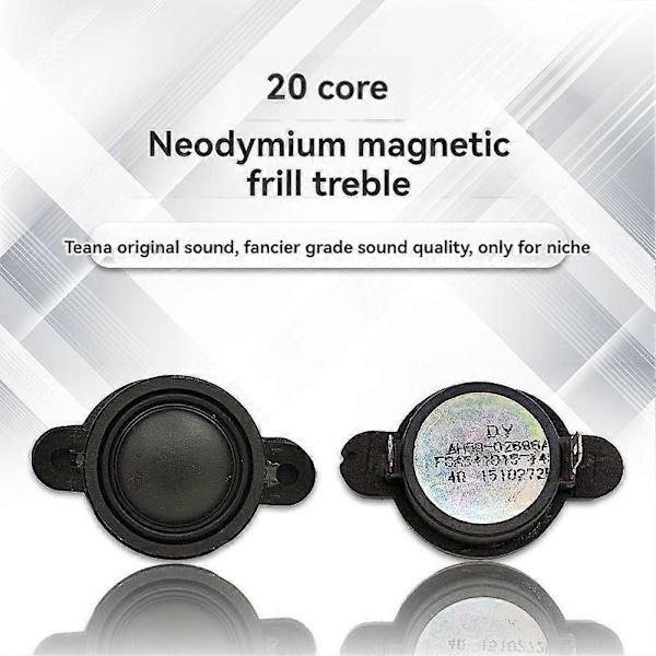 2 st 1,25 tums mini-diskant 15W 4 Neodymium Silk Film-högtalare för DIY bilmodifierad diskant Booksh