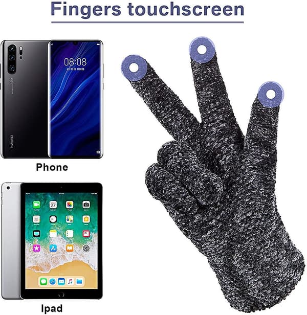 4 Par Dame Vinter Touchscreen Handsker Varme Teksthandsker Chenille Strikhandsker