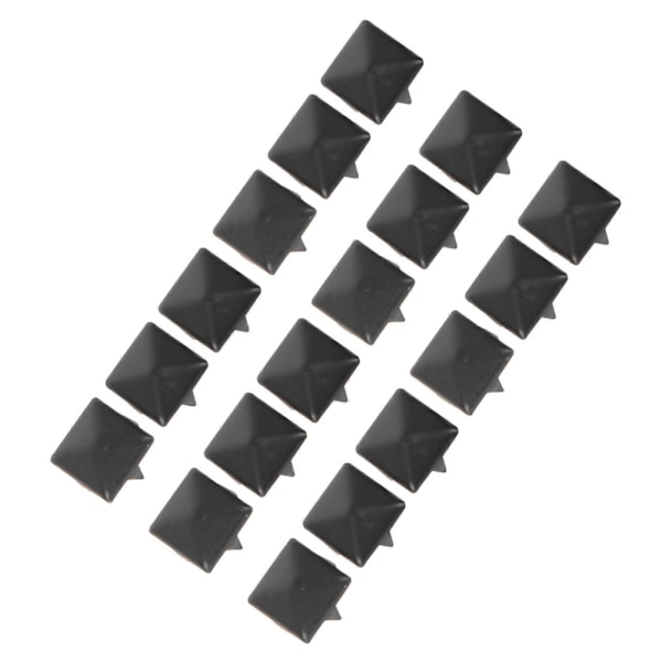 200 st Fyrkantiga Nitar Metall Stilfulla DIY Skor Väskor Hattar Dekorationsaccessoarer 9mm Matt Svart