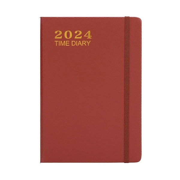 2024 Lommeplanlegger Kalender 2024, Ukentlig Månedlig Planlegger med Lomme, Elastisk Lukking, Notatsider
