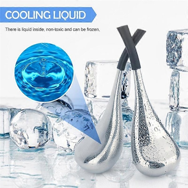 Ice Globes Sked Massager Ansikts Hudvård Frysningsverktyg Rostfritt Stål Ansikts Skönhetsroller Kylande M