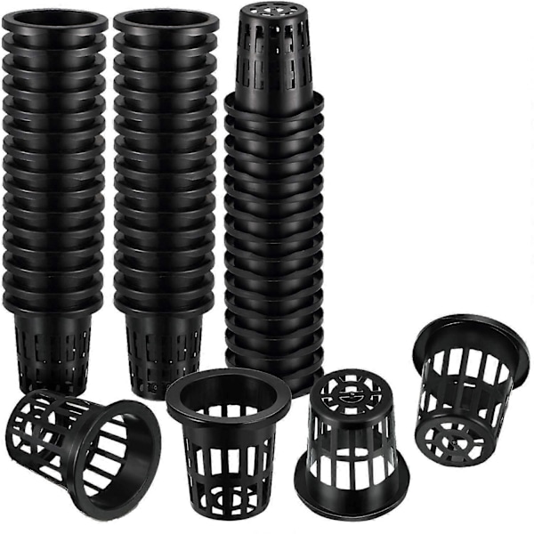 100 stk. 4,5 cm Net Cups Slidsede Mesh Bred Læbe Filter Plant Net Pot Spand Kurv til Hydroponisk