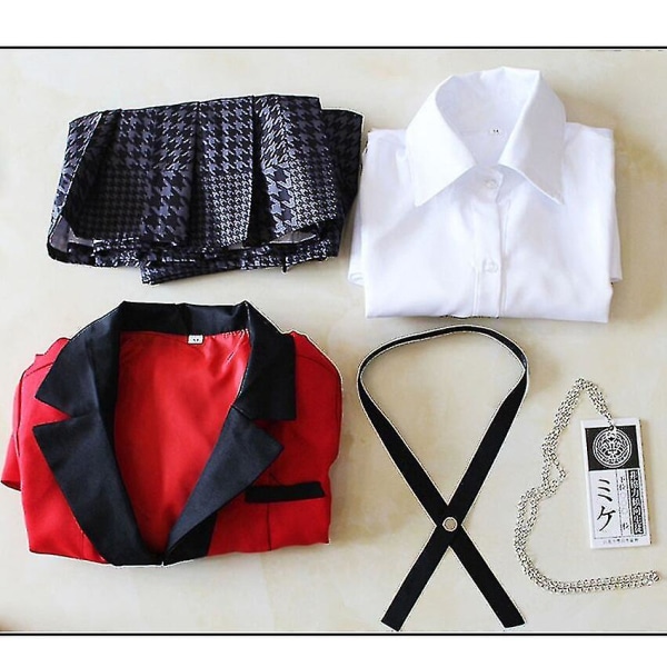 Hurtig Forsendelse Komplet Sæt Kakegurui Jabami Yumeko Saotome Meari Japansk Skolepigeuniform Kostume Voksen Barn Pige Jabami one set coat Kid 140cm