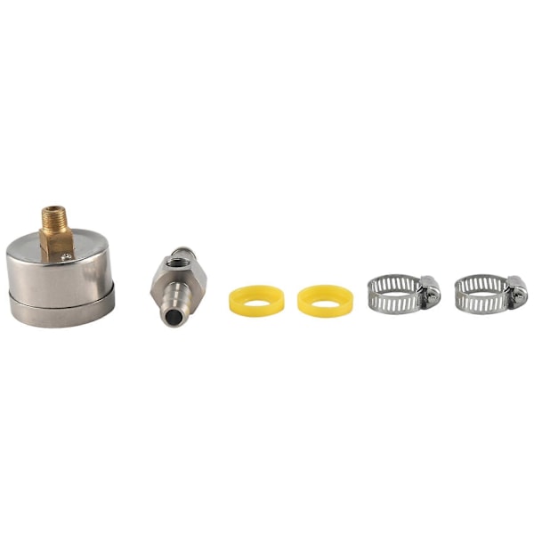 Yleismallinen polttoaineen painemittari 1/8 NPT (140 Psi) 3/8 tuuman polttoaineletkulla ja polttoaineen painemittarin anturi T-liittimellä