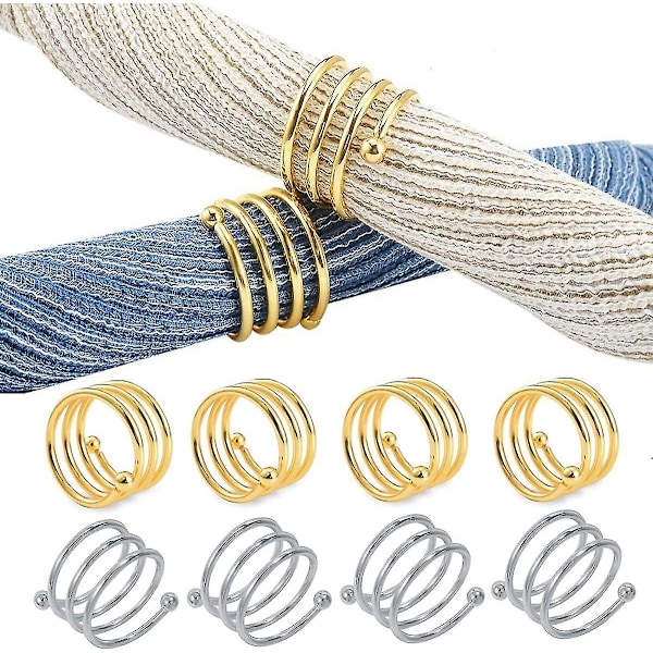 8 Servietring Bryllup Metal Servietholder Servietkæde Servietholder Ring