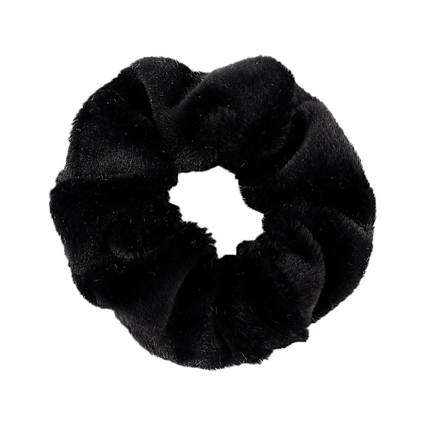 7 kpl Talvi Syksy Lämpimät Pehmeät Hiuslenkit Naisille Tytöille Söpöt Pehmoiset Joustavat Hiuslenkit 1pcs black