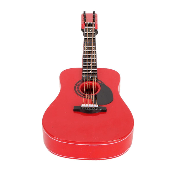 Miniatyr Elektrisk Gitar Modell Livaktig Delikat Tre Gitar Ornament for Jul Bursdagsfest