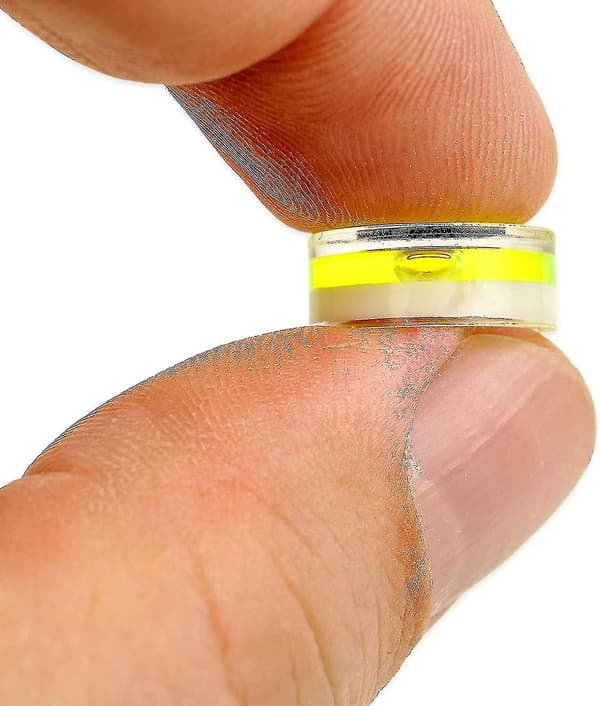 Vattenpass, 5-pack, 12 mm diameter, precisionsvattenpass med luftbubbla, mini vattenpass U