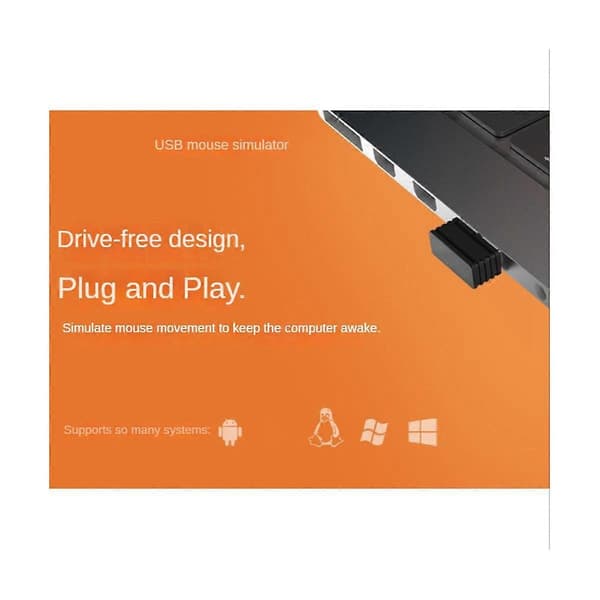 USB Musejiggler Uoppdagelig USB Musebeveger Automatisk Muse-shaker Musebevegelsessimulator Hold