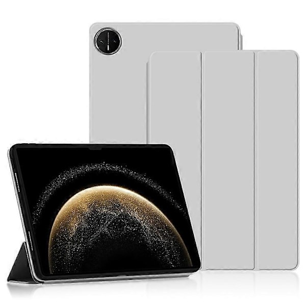 Kompatibelt fodral för Huawei MatePad Pro 13.2 (2025) PU Läder TPU Baksida Trefaldigt Ställ Tablet Skydd Grey