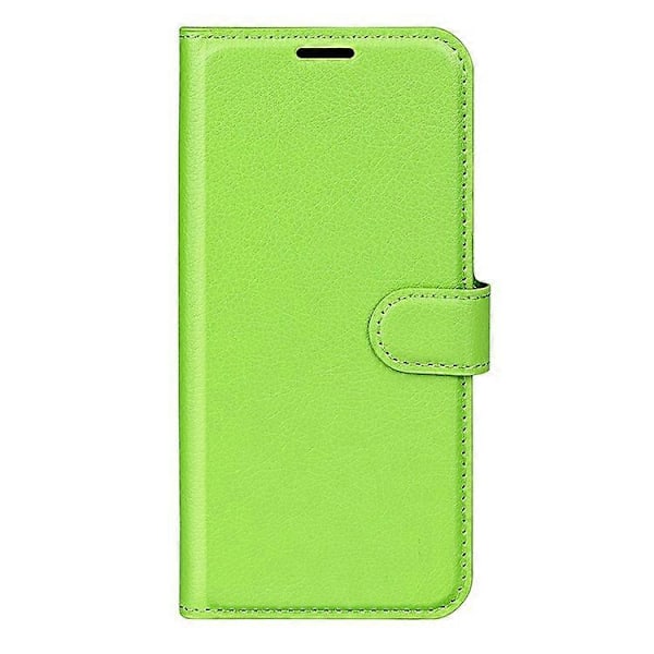 Kompatibelt Skal för iPhone SE (2025) Litchi Textur Stötsäkert Läder Plånboksfodral Green
