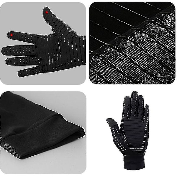 Herrehandsker Kobberfiber Spandex Touch Screen Handsker Løb Sport Vinter Varme