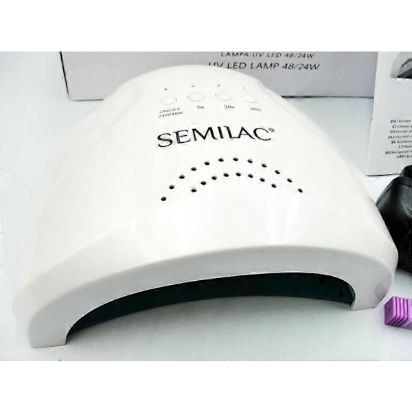 Semilac Neglelakk Lampe UV LED Manikyr Pedikyr Hybrid Geler 24in/48