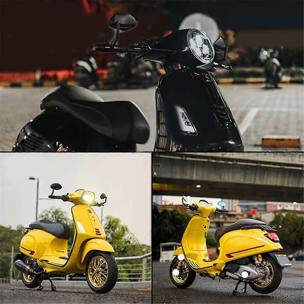 Til Vespa Sprint Motorcykel Styr Spejl Sort
