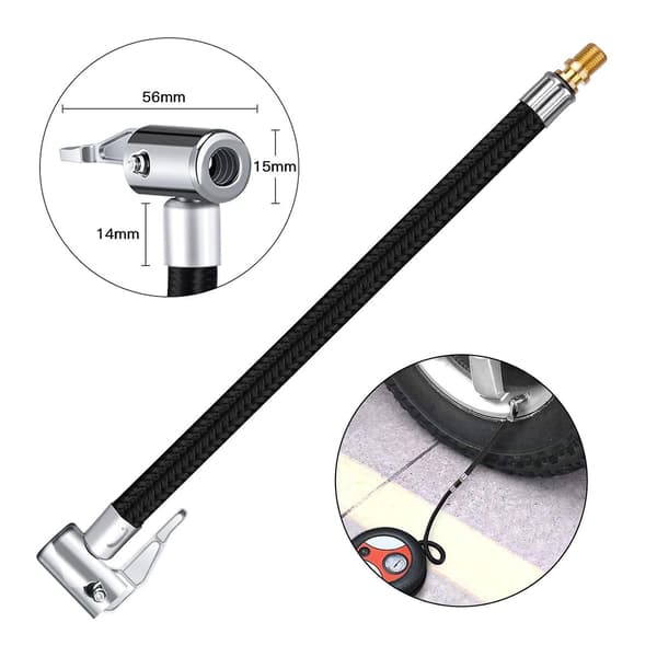 10cm Bil Luft Däck Chuck Inflator Pump Förlängningsslang Adapter