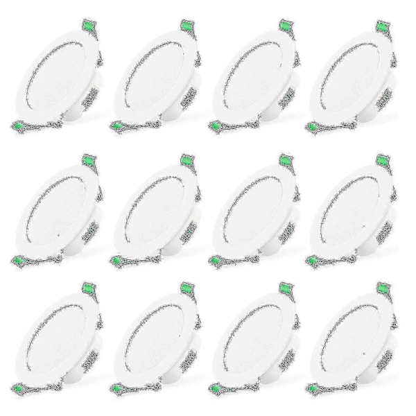 12 stk. 7W Hvit LED Downlight Innfelt Taklampe Slank Spot Light