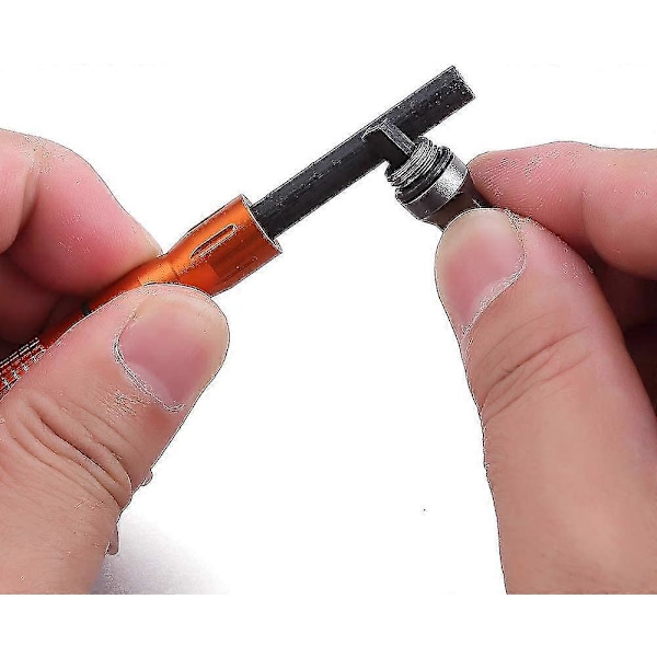 Kompakt Eldstartare, Utbytbar Gängad Ferroceriumstav Flint Eldstål Magnesiumstav, Nödöverlevnadskit, Camping, Vandring, Bushcraft (2 st, orange)