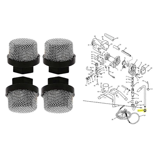246385 Slange Indløbs Si Filter & 244194 235014 SprayValve Drænventil Sæt til 390 395 490 495 595