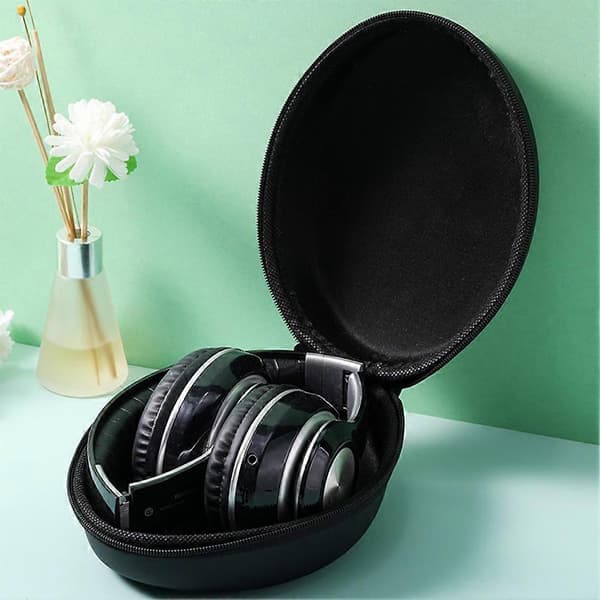 Rejse Hard Headphone Case Foldbare Hovedtelefoner Opbevaringspose Boks | SORT