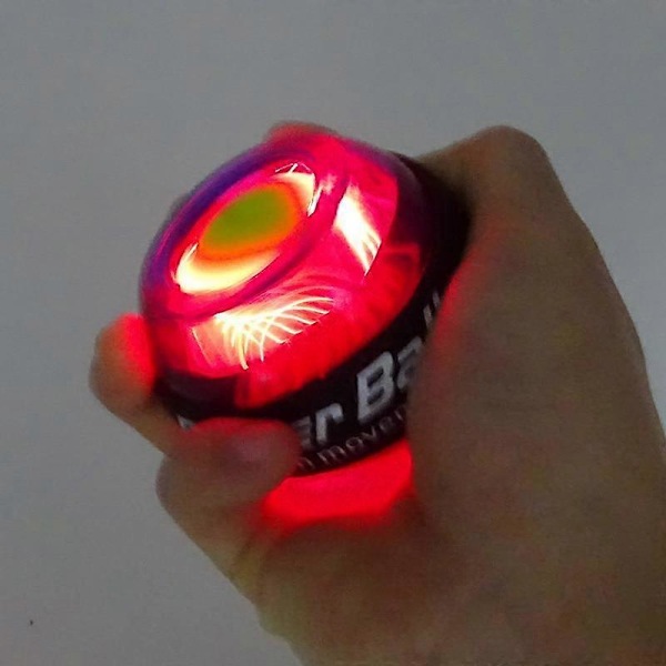 LED Handledsboll Tränare Gyroskop Stärkare Gyro Power Ball Arm Träningsmaskin Gym Power Ball Fitnessutrustning green