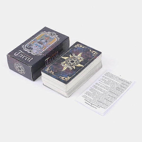 Holografiska A.E. Waite Tarotkort Brädspel 78 ST Glänsande Kort Fullständig Engelsk Utgåva för Astrologer Engelsk Regel