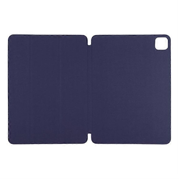 Kompatibelt Fodral för iPad Pro 11 (2024) PU Läder Tri-fold Ställ Magnetisk Stängning Tablet Skydd DarkBlue