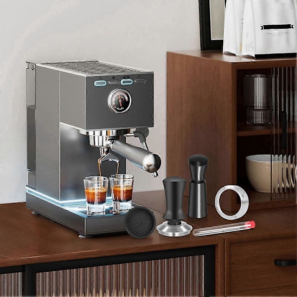 51mm Espresso Verktygsset: Kalibrerad Tamper, WDT Nålverktyg & Doserings Tratt för Kaffemaskiner
