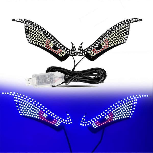 USB Bil LED Dekorationslys Djævleøje Modifikation Bilrude Flash A