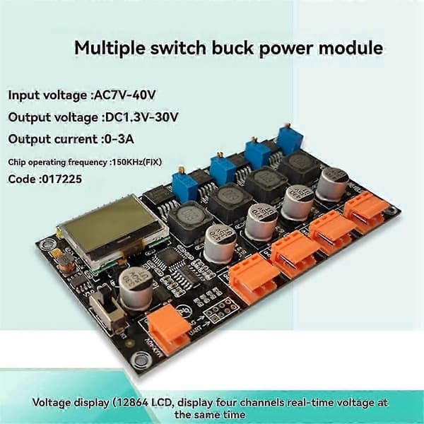 Multi-kanals Bryter Strømforsyning Strømmodul DC-DC Antihypertensiv Digital Strømmodul DC1.5v-30v