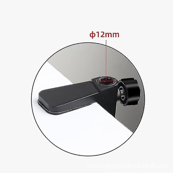 2 stk. Justerbar 0-45 mm Arm Skrivebordsklemme Bordlampe Clip Holder Metal Stand - Sort