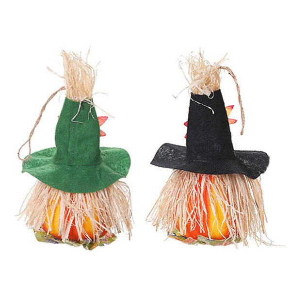 Jack-o'-lantern Ornament Pumpa Trädgård Trädgårdsarbete Kreativ Gåva Skum Fönsterdekor Lantlig Målad Keramisk Pumpa pink hat