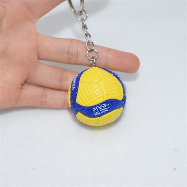 Volleyboll nyckelring hänge Fotboll Beach Ball Basket nyckelring kedja 1