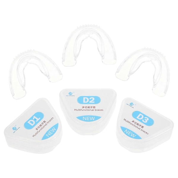 3 Set Buckteeth Tandprotes Bruxism Förebyggande Tandställning Anti-molar Tandställning Ortodontiskt Verktyg-FCY