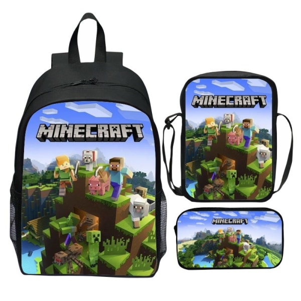 MINECRAFT Ryggsäckar Flickor Pojkar Lätta Skolväskor Gold
