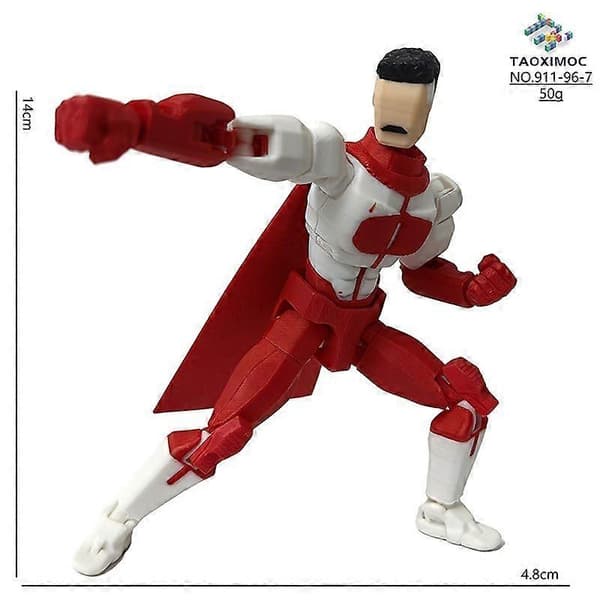 9L3D-printede superhelte Invincible 2.0 Anime Multi-leddede formskiftende legetøj Actionfigur tilbehør Style 4