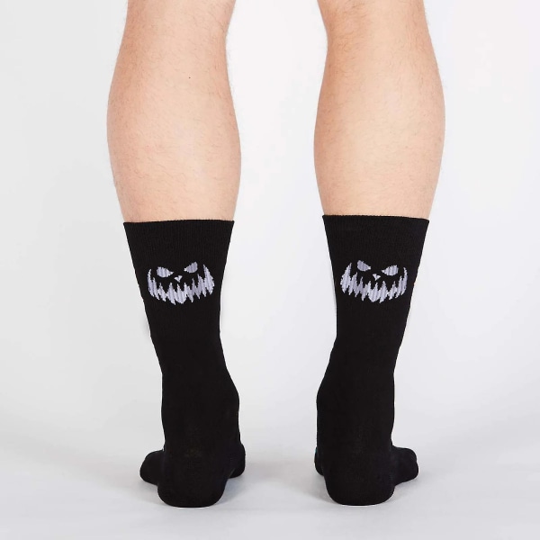 Halloween-sukat, 1 pari unisex hauskoja persoonallisuuskuvioisia sukkia, puhdasta puuvillasukat, lämpimät ja hengittävät, sopivat Halloween-koristeeksi Style 7 1Pair