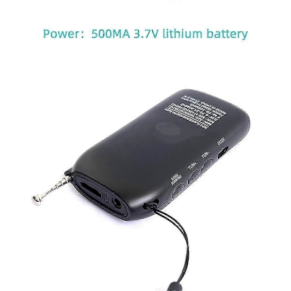 Bærbar Radio Lomme FM AM SW MW MP3-spiller Stereo Digital Mottaker LCD-skjerm Høy Sensitivitet Høyttaler Antenne