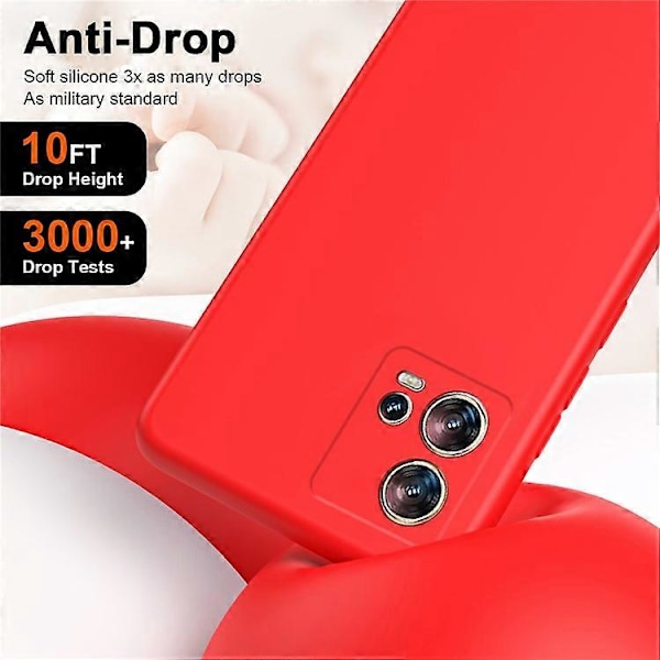 Kompatibelt Skal för Motorola Edge 30 Fusion 5G, 2.2mm Gummerat TPU Telefonskydd Red